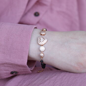 Adjustable Heart Love Rose Fold Bracelet, 4 of 10