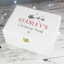 Personalised Christmas Eve White Wooden Box, thumbnail 3 of 3