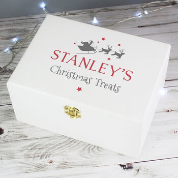 Personalised Christmas Eve White Wooden Box, 3 of 3