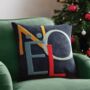 Tufted Noel Christmas Cushion, thumbnail 1 of 2