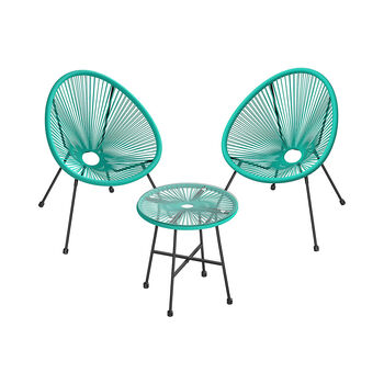 Set Of Three Garden Patio Acapulco Chair With Table, 5 of 8