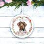 Personalised Wirehaired Pointer Floral Keepsake Gift, thumbnail 2 of 2