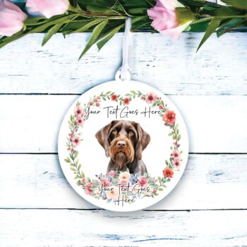 Personalised Wirehaired Pointer Floral Keepsake Gift, 2 of 2