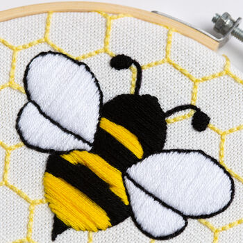 Bee Happy Easy Embroidery Kit, 2 of 4
