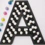 Monochrome Wood And Felt Ball Letters, thumbnail 2 of 4