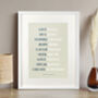 Personalised Our Family Beliefs Print, thumbnail 2 of 7