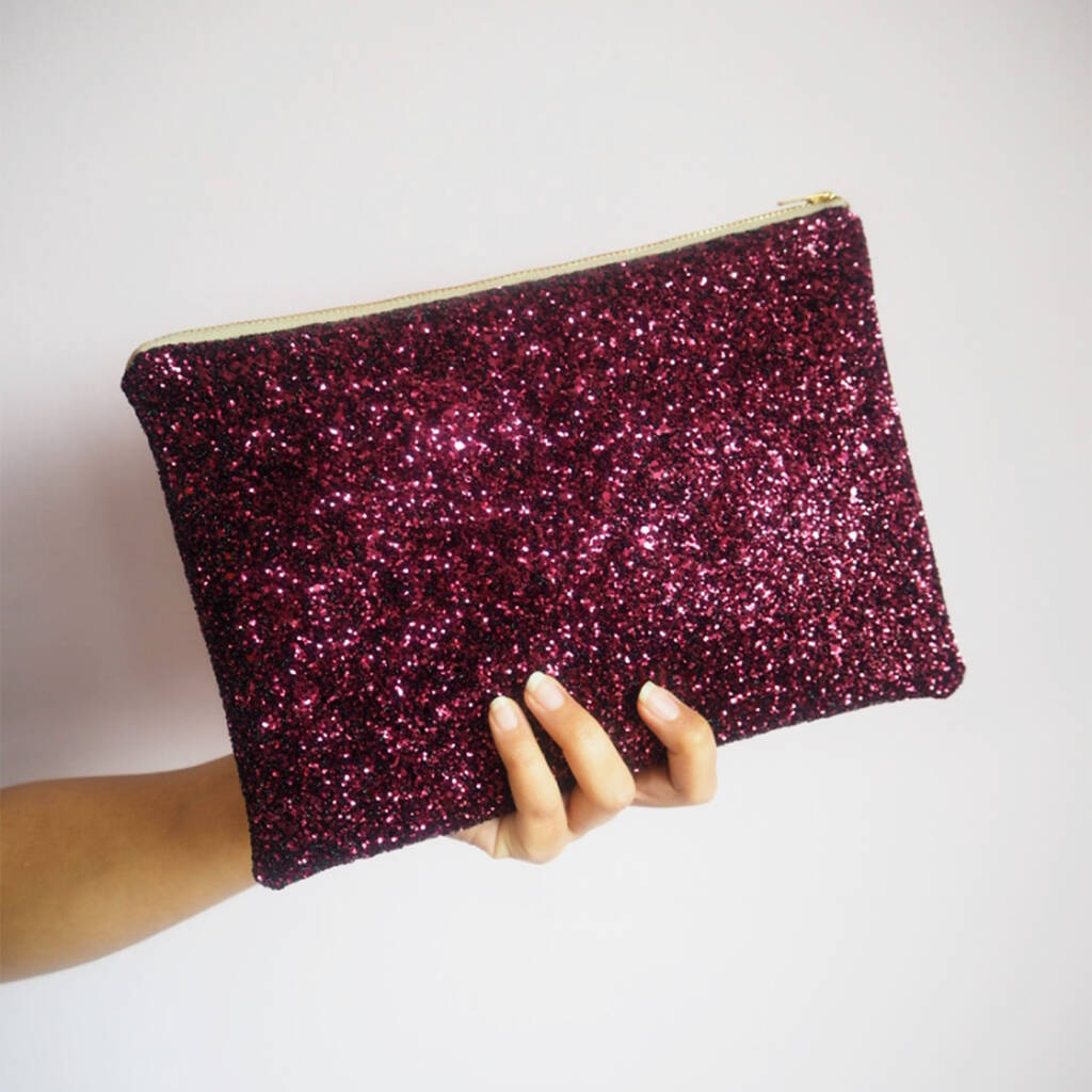 Sparkly Glitter Clutch Bag By Suki Sabur Designs