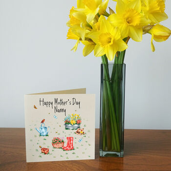 Floral Garden And Wellies Mother's Day Card, 2 of 6