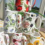 Set Of Six Cream Jugs In Assorted Floral Designs, thumbnail 3 of 10
