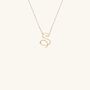 Script Initial Necklace 18k Gold Vermeil, thumbnail 4 of 4