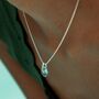 Sterling Silver Turquoise Spinning Disc Necklace, thumbnail 1 of 11