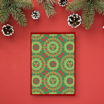 Brussels Sprouts Pattern Christmas Cards Pack Of Five, 4 of 6
