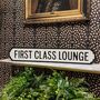 First Class Lounge Antiqued Wooden Road Sign, thumbnail 1 of 2