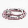 Woman's Personalised Metallic Pink Wrap Remembrance Urn Bracelet For Ashes, thumbnail 4 of 12