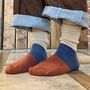 Personalised Men's Block Stripe Cosy Slipper Socks, thumbnail 1 of 2