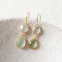 Green Amethyst Double Gemstone Dangle Earrings, thumbnail 1 of 12
