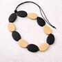 Statement Geometric Wooden Bead Necklace, thumbnail 1 of 2