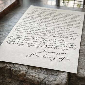 Handwritten A4 Parchment Letter With Green Wax Seal, 7 of 7