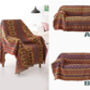 Bohemian Sofa Throw Blanket With Tassels Cotton Knitted, thumbnail 3 of 9