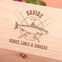 Personalised Fishing Logo Keepsake Box Gift For Fathers Day, thumbnail 2 of 4