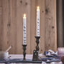 Set Of Two Tru Glow LED Taper Candles With Bat Decal, thumbnail 1 of 6