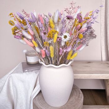 Spring Pastel Dried Flower Arrangement For Home Decor, 4 of 8