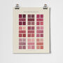 Pink Watercolour Swatches Vintage Fine Art Print, thumbnail 2 of 4