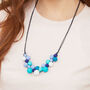 Blue Speckled Silicone Statement Necklace, thumbnail 1 of 6