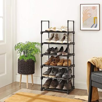 Shoe Rack Shelves Stackable Shoe Storage Organiser, 5 of 10