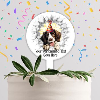 Personalised Springer Spaniel Birthday Break Through, 4 of 8