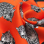 'Leopard Lust' Illustrated Silk Pocket Square, thumbnail 3 of 6