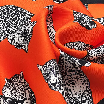 'Leopard Lust' Illustrated Silk Pocket Square, 3 of 6