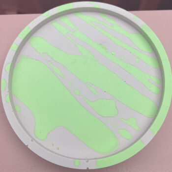 Graffiti Coasters/ Trays Lilac And Green Set Of Two, 4 of 11
