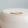 9ct Gold Twisted Rope Stacking Ring, thumbnail 1 of 5