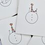 Pack Of Six Snowmen Carolling/With Robins Cards, thumbnail 2 of 4