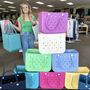 Trendy Crocbagg Tote Bags, Free Letter Charm, 20+ Colours In Three Sizes, thumbnail 4 of 12