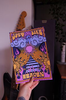 Just Like Heaven Psychedelic Poster Print, 3 of 4