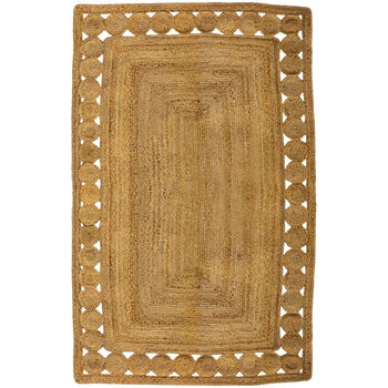 Jute Rug With Decorative Disc Edge, 4 of 4
