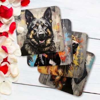 Canine Chromatics Set Of Four Pu Leather Coasters, 5 of 8