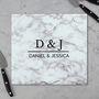 Personalised Marble Effect Glass Chopping Board, thumbnail 3 of 5