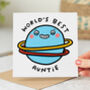 World's Best Auntie Card, thumbnail 1 of 2