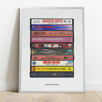 Personalised Top 10 Albums Print, Favourite Music Gift, 4 of 10