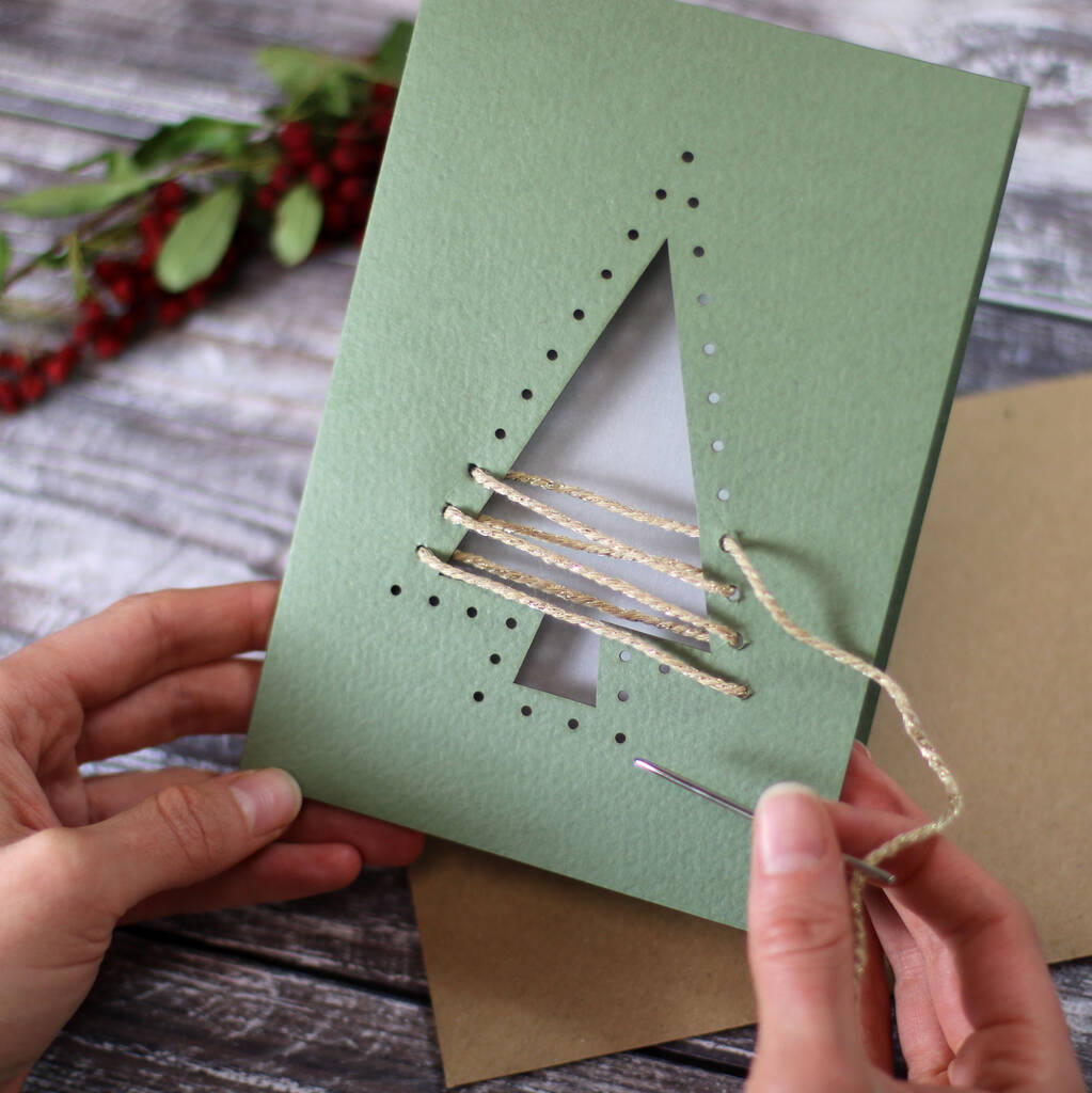 Pine Tree Weave Me Card Kit, 1 of 8