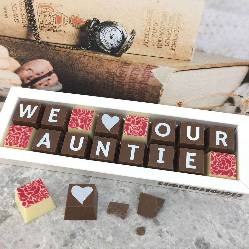 Personalised I Love My Auntie Chocolate Gift By Cocoapod Chocolates ...