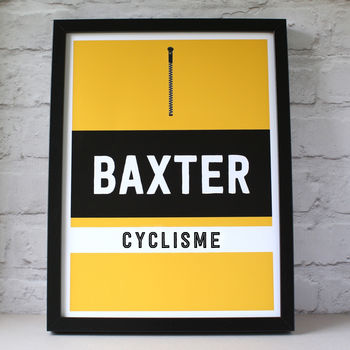 Personalised 'Tour De France' Cycling Jersey Print, 2 of 4