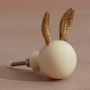 G Decor Rabbit Ear Mother Of Pearl And Brass Doorknobs, thumbnail 2 of 5