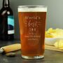 Personalised 'World's Best' Beer Glass, thumbnail 2 of 3