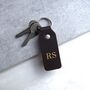 Handmade Personalised Initial Leather Keyring, thumbnail 3 of 11
