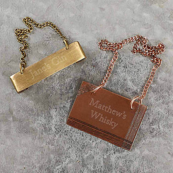 Luxury Engraved Decanter Tag, 4 of 6
