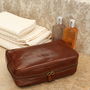 Luxury Leather Toiletry Bag. 'The Raffaelle', thumbnail 1 of 12